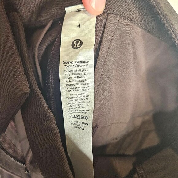Lululemon Wide Leg Brown Trousers Size 4 - Picture 4 of 10